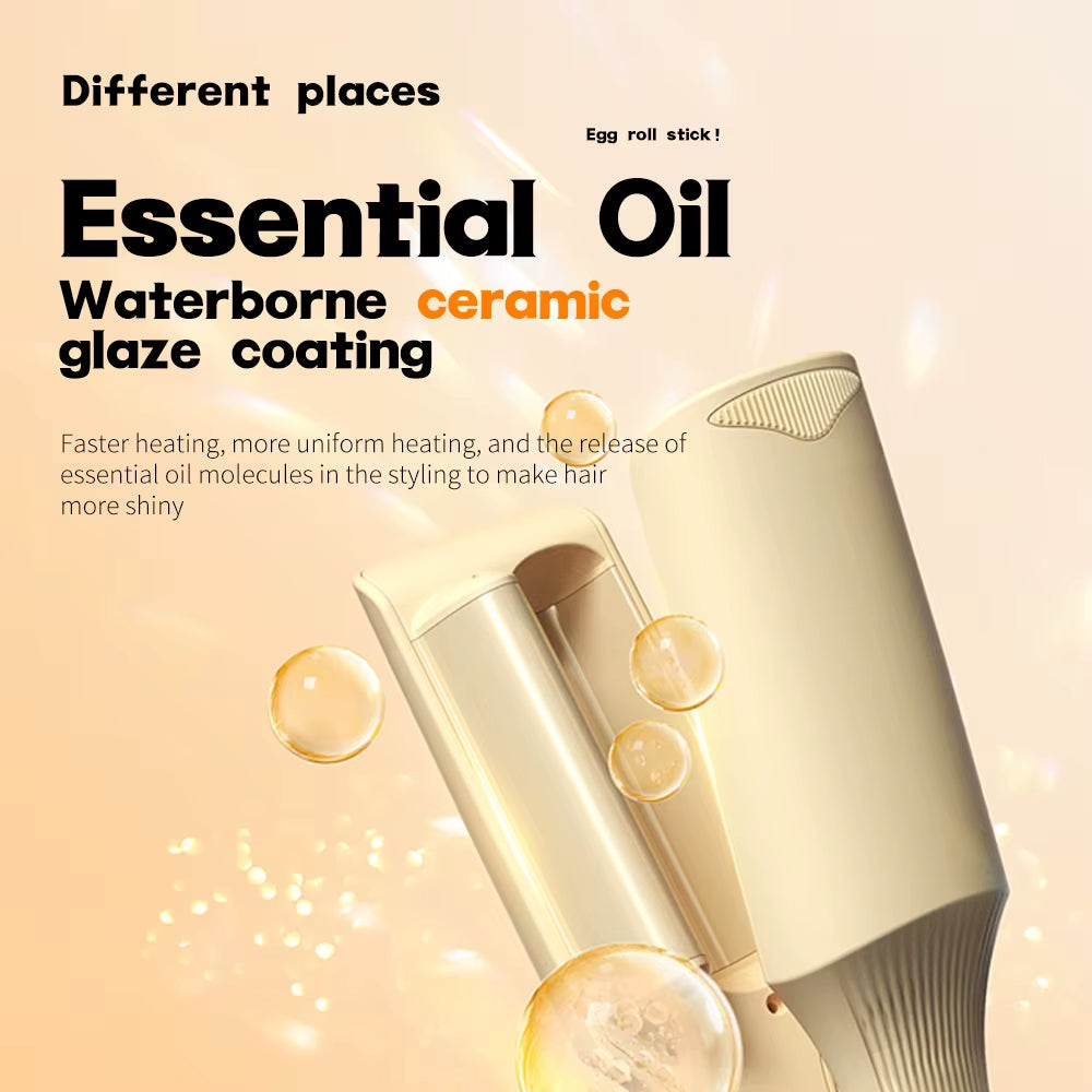 32Mm Hair Wave Curling Iron Professional French Egg Roll Hair Curler Corrugated Wavy Styler Fast Heating Volumizing Styling Tool