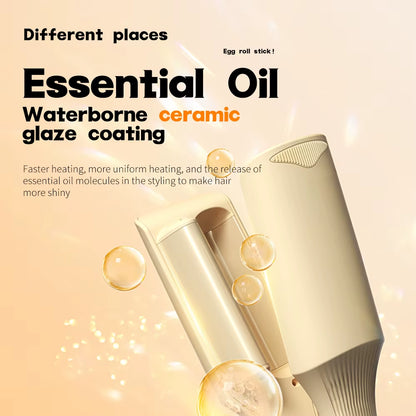 32Mm Hair Wave Curling Iron Professional French Egg Roll Hair Curler Corrugated Wavy Styler Fast Heating Volumizing Styling Tool