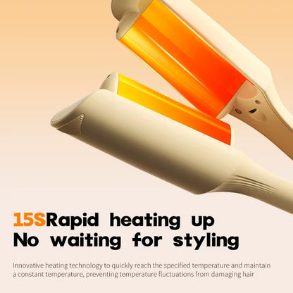 32Mm Hair Wave Curling Iron Professional French Egg Roll Hair Curler Corrugated Wavy Styler Fast Heating Volumizing Styling Tool